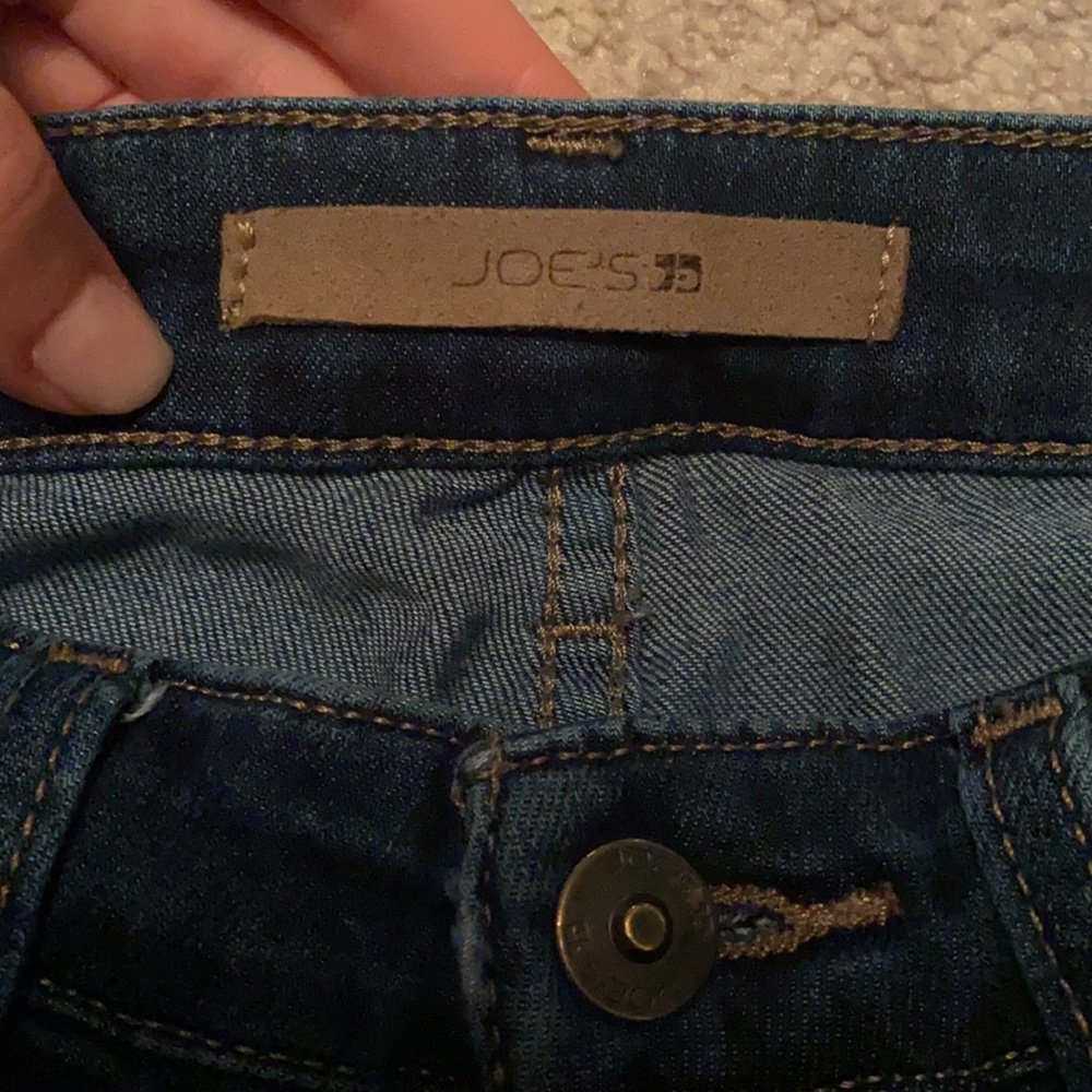Joes Jeans Size 25 Blue Denim Wash Jeans Frayed Ankles Raw Hem - Picture 8 of 10